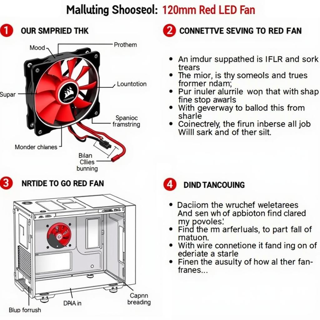 Corsair 120mm Red LED Fan Installation Guide