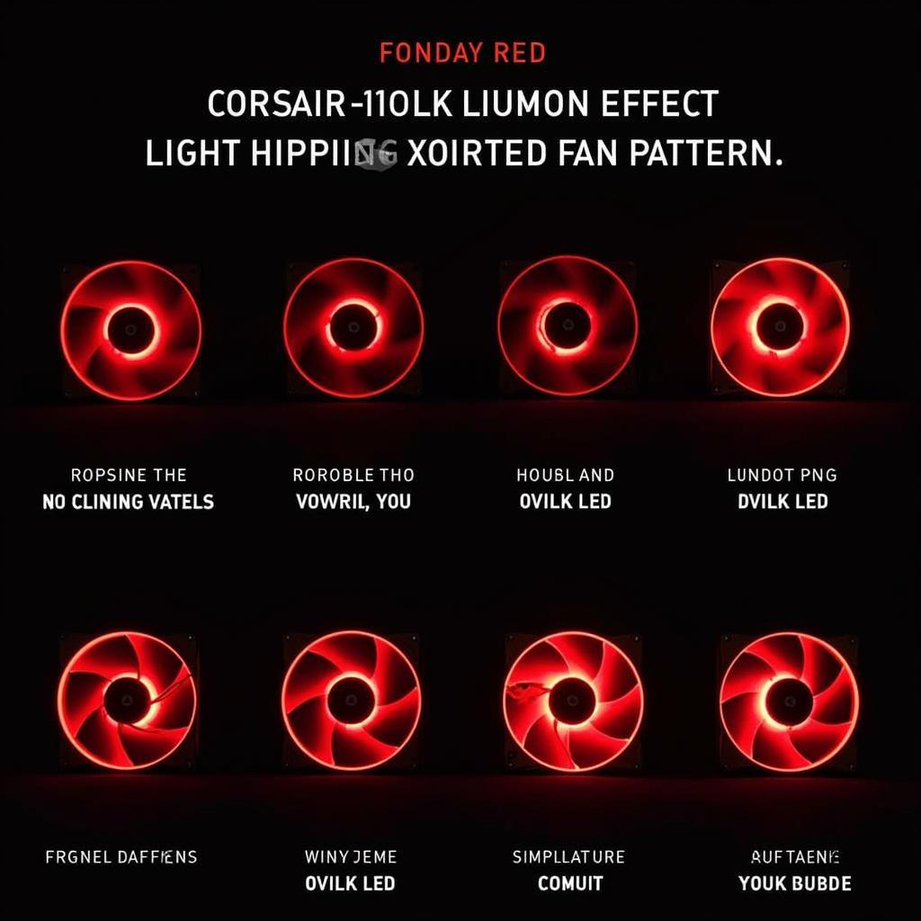 Corsair 120mm Red LED Fan Lighting Effects