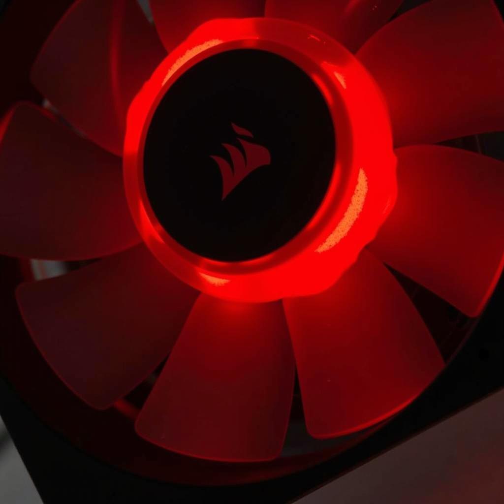 Corsair AF14 LED Red Close Up