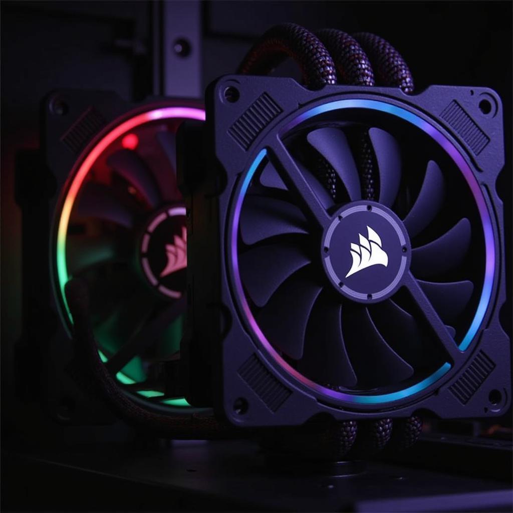 Corsair Dominator Airflow Platinum RGB LED Close-up View