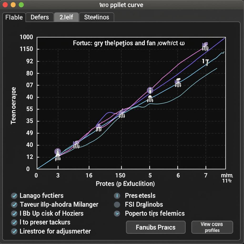 Corsair iCUE software displaying a custom fan speed curve