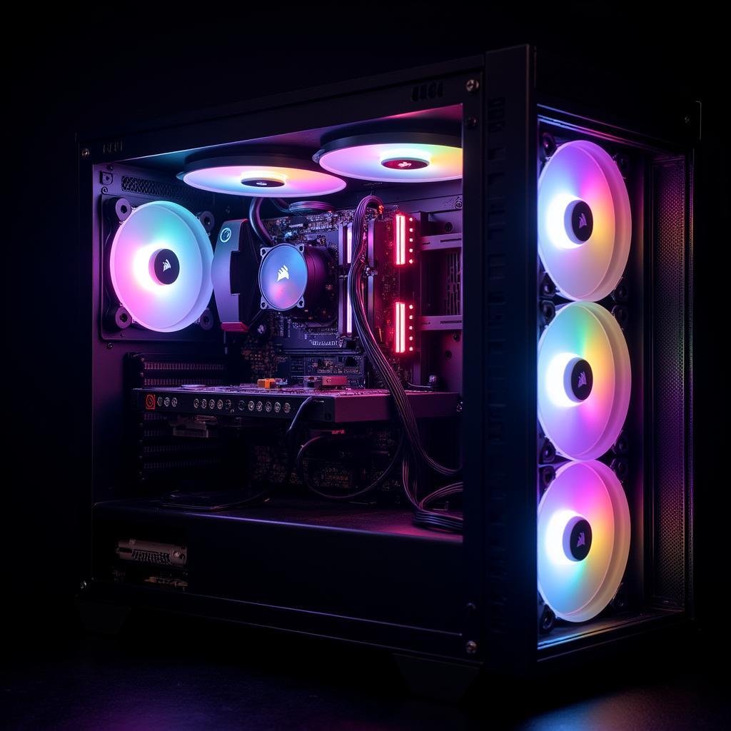 Corsair HD120 RGB Setup in PC Case