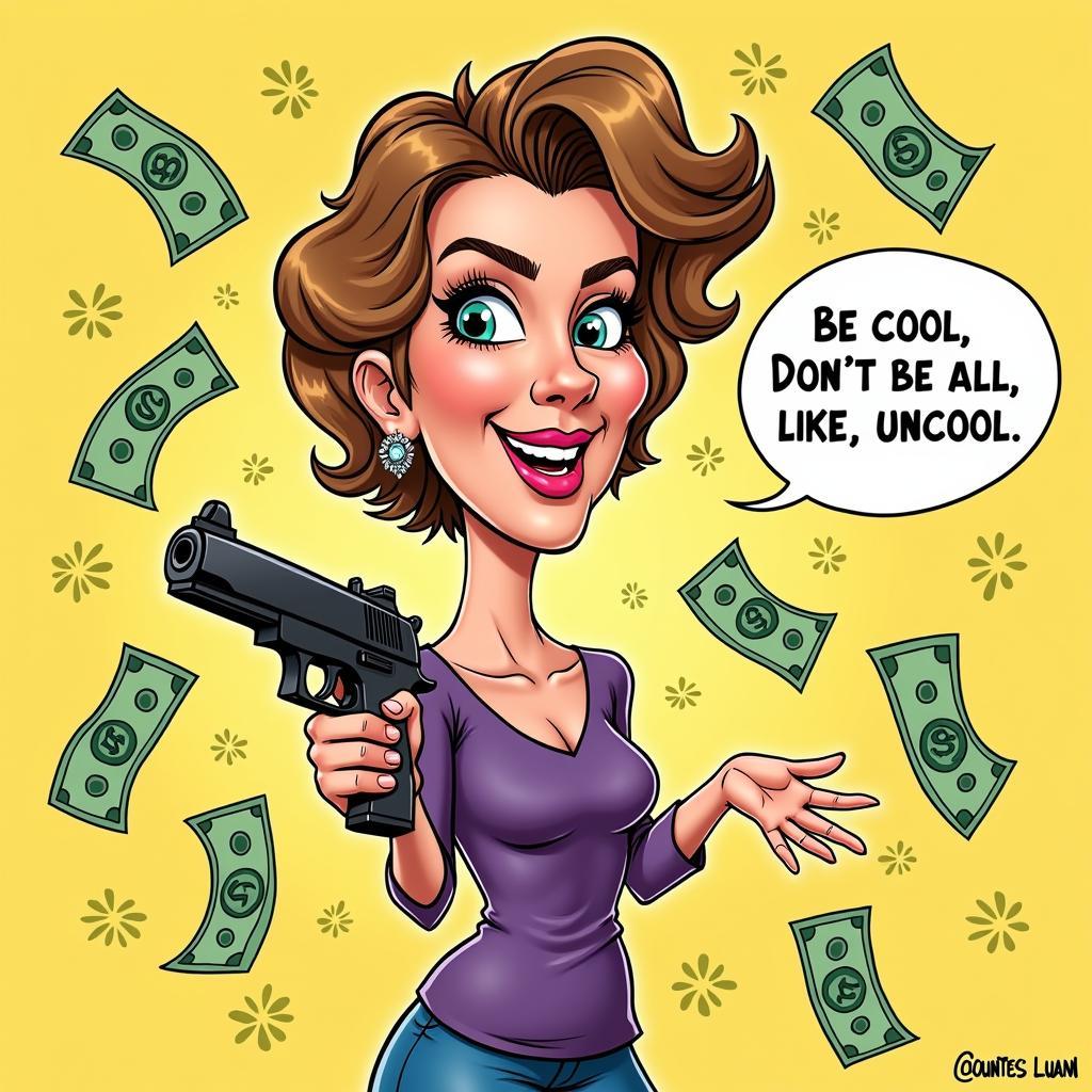 Countess Luann Money Gun Fan Art