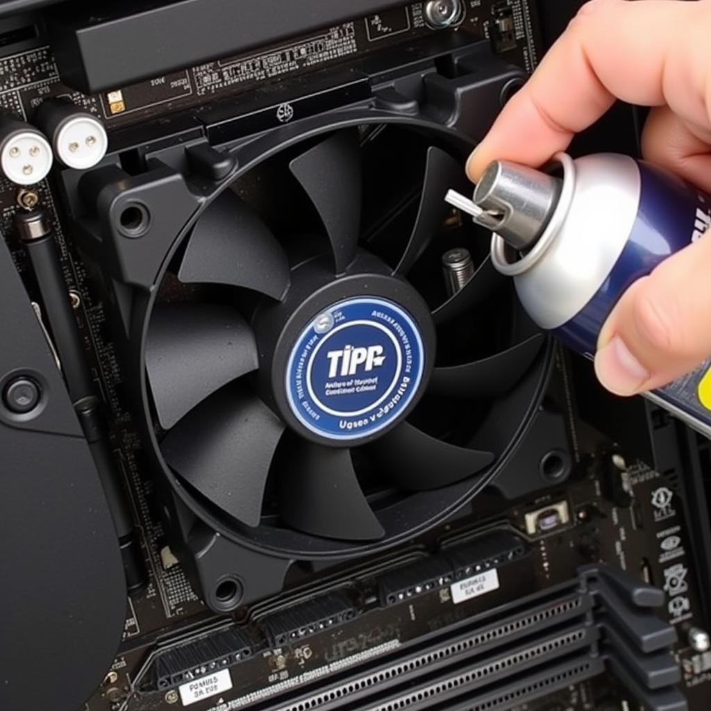 Cleaning a CPU fan on an H77 motherboard