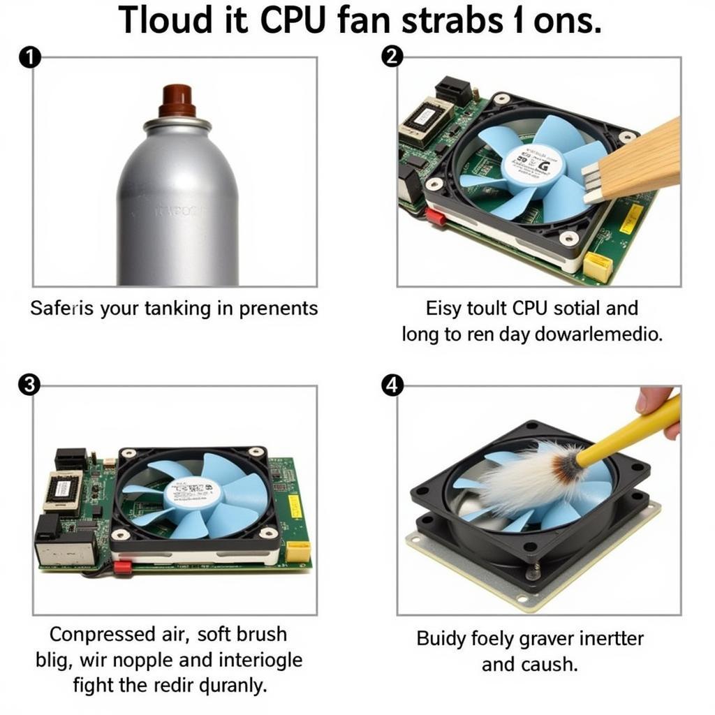 CPU Fan Cleaning Process Steps