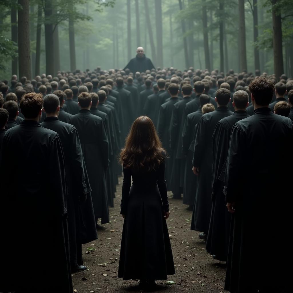 The Cullen and Volturi standoff in Breaking Dawn Part 2