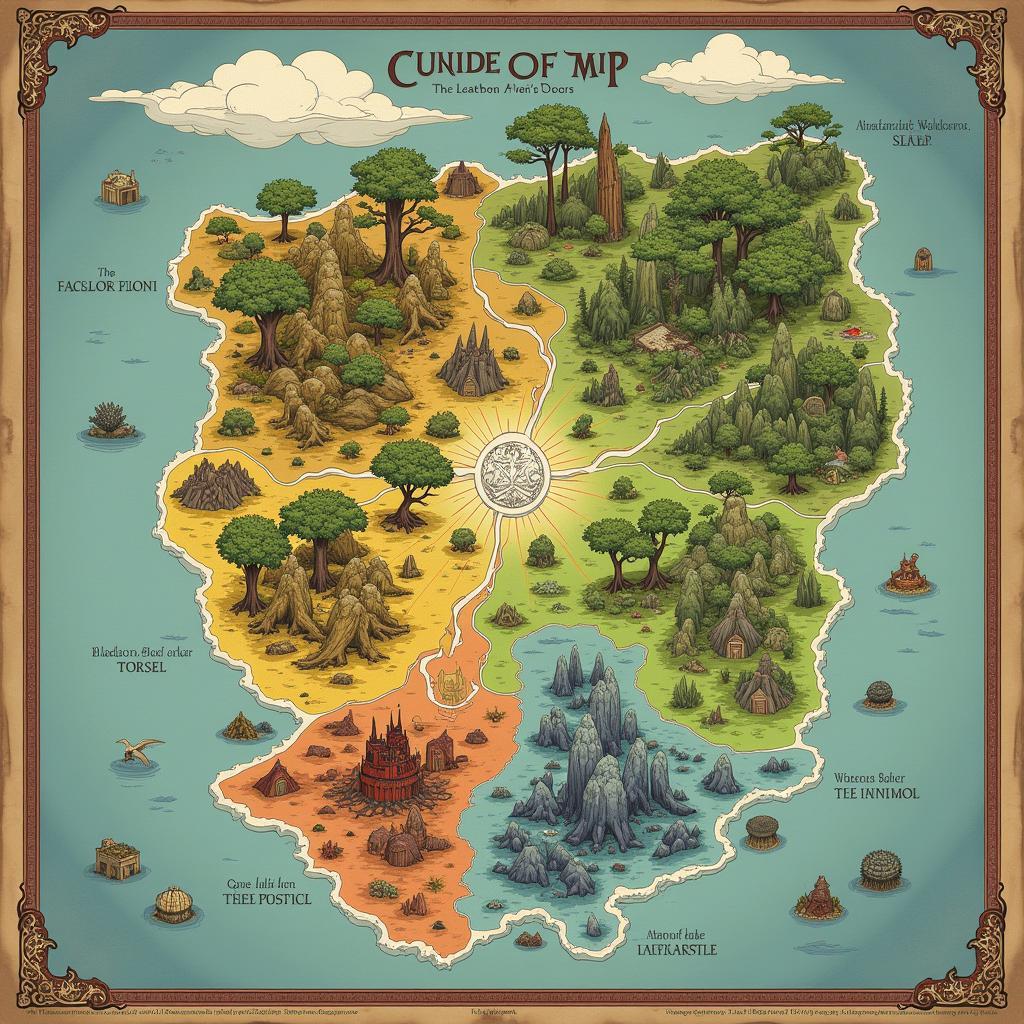 Cultivation Manhua World Map Showing Different Realms