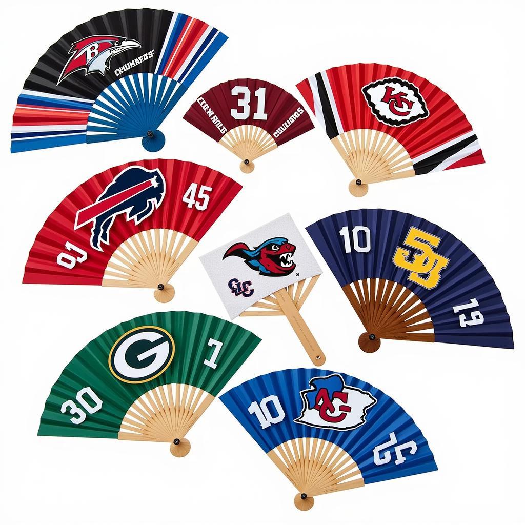 Custom Large Hand Fans for Football Teams