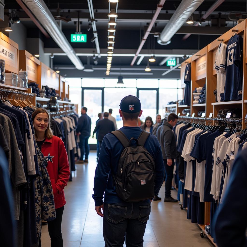 Dallas Cowboys Fan at AT&T Stadium Store