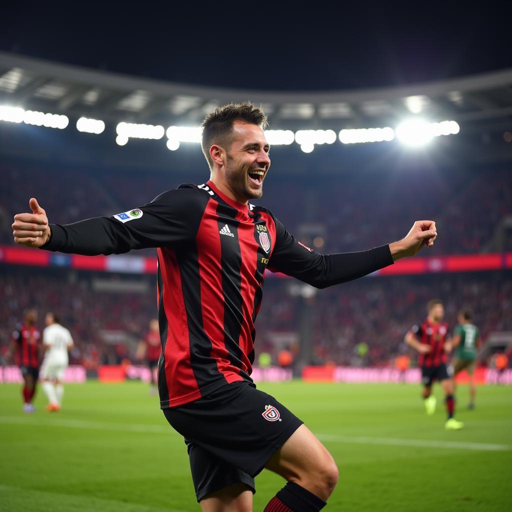 Dancing Fan Man Celebrating a Goal