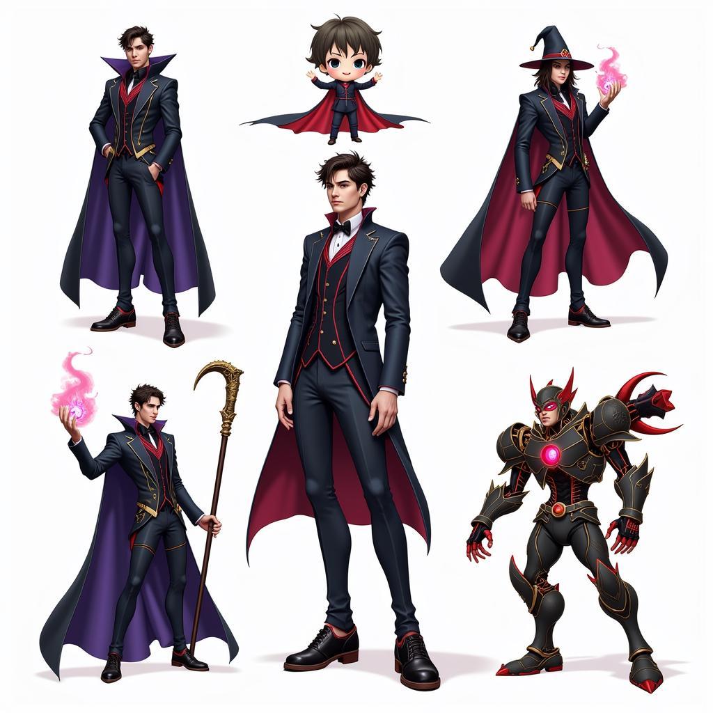 Dark Magician in Various Styles