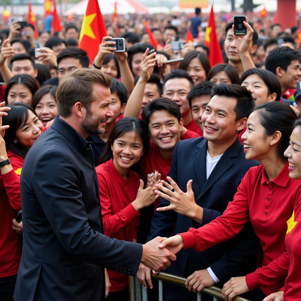 David Beckham meeting with Vietnamese fans