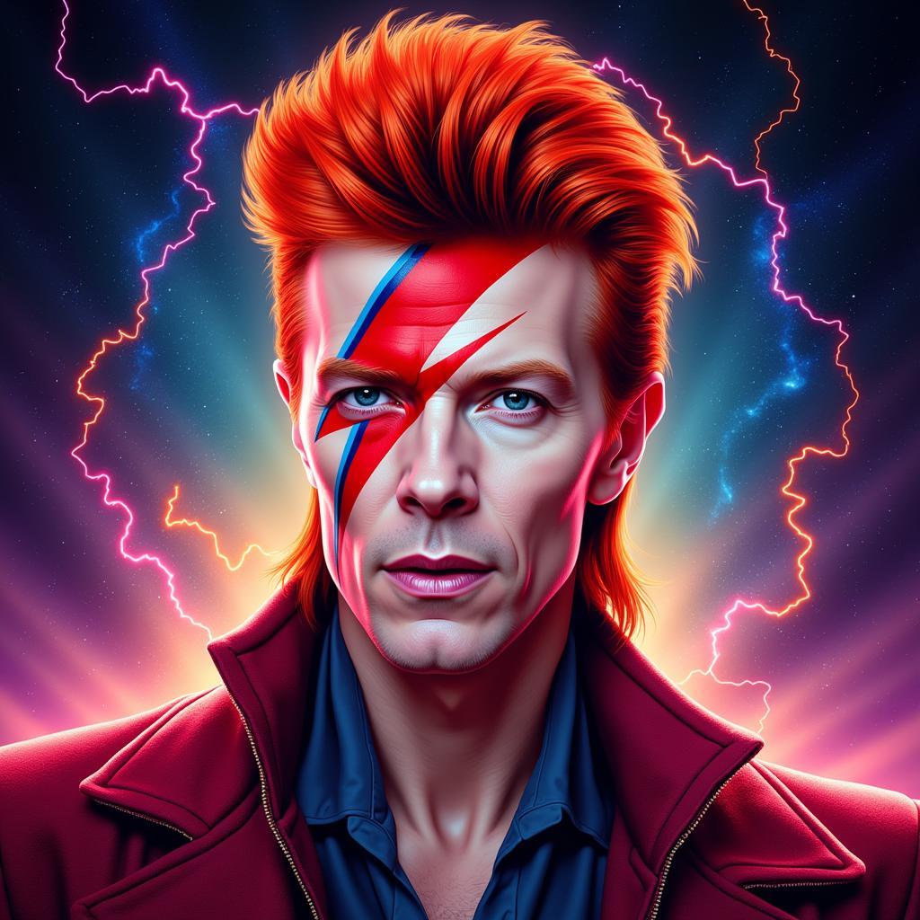 David Bowie Fan Art Depicting Ziggy Stardust