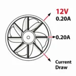 DC Fan 12V 0.20A Voltage and Current Diagram