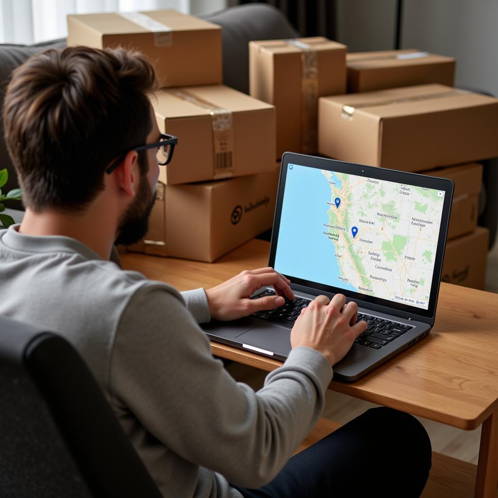 Delivery Fan Tracking Package Online