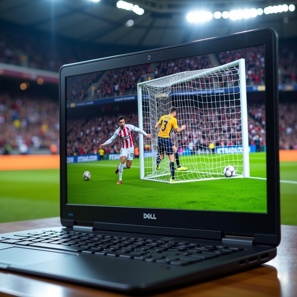 Streaming Football Match on Dell 3460