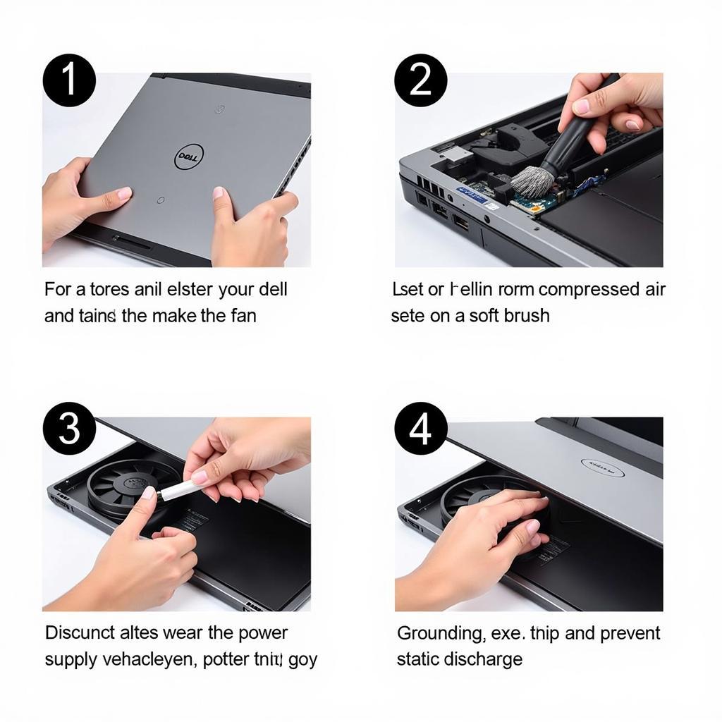 Dell Laptop Fan Cleaning Process