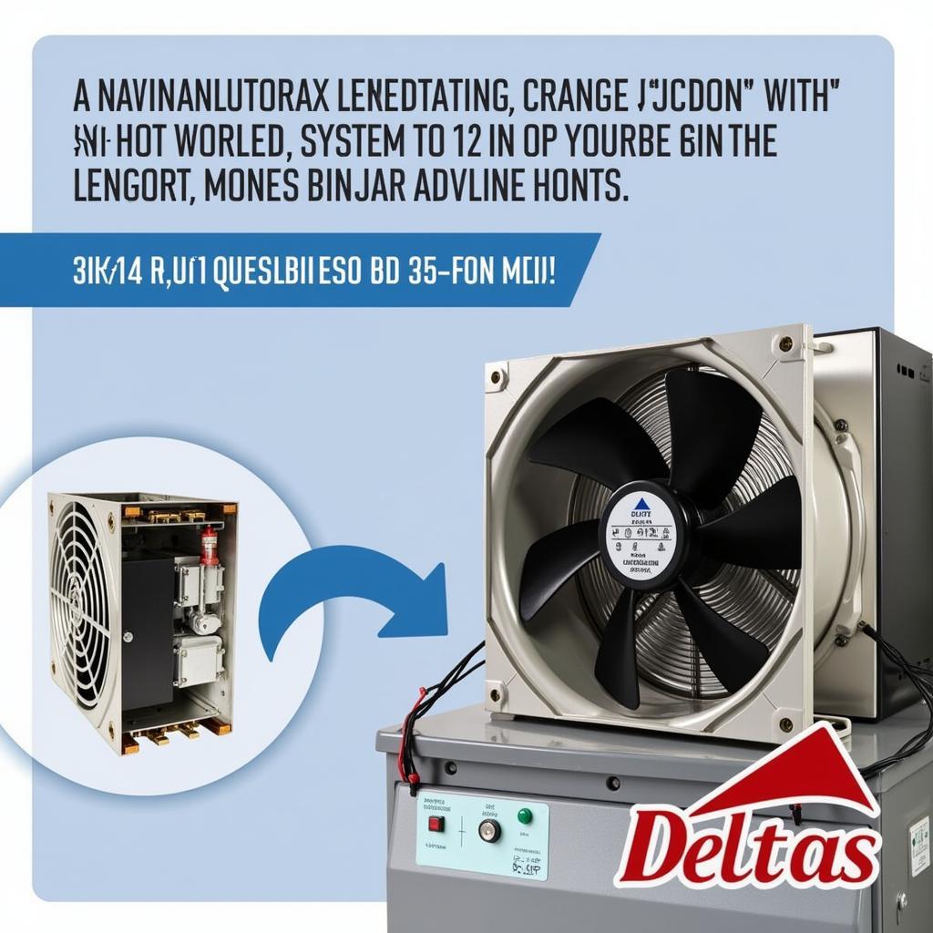 Delta Electronics DC Brushless Fan in a Cooling System