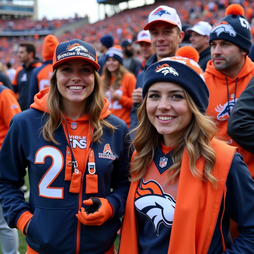 Denver Broncos Fans Showing Team Spirit