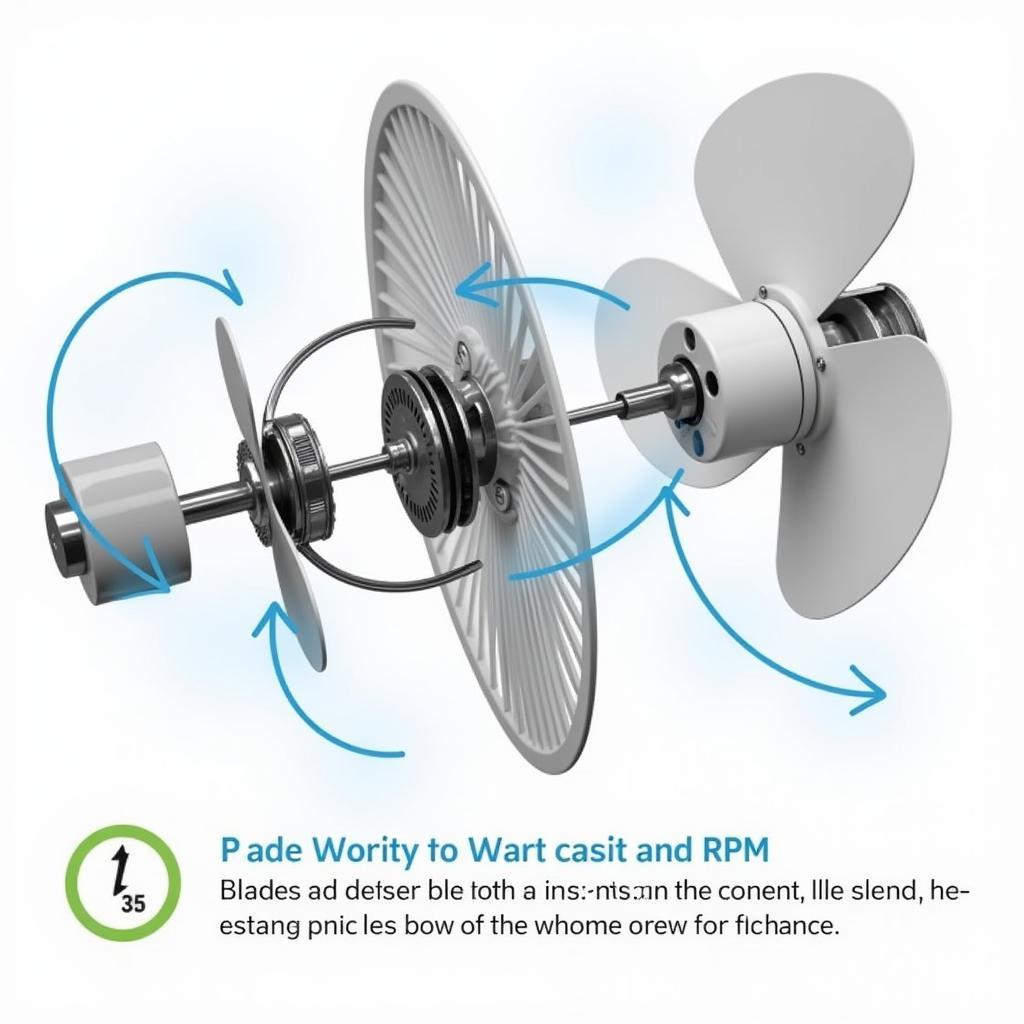 Desk Fan Motor and Blades