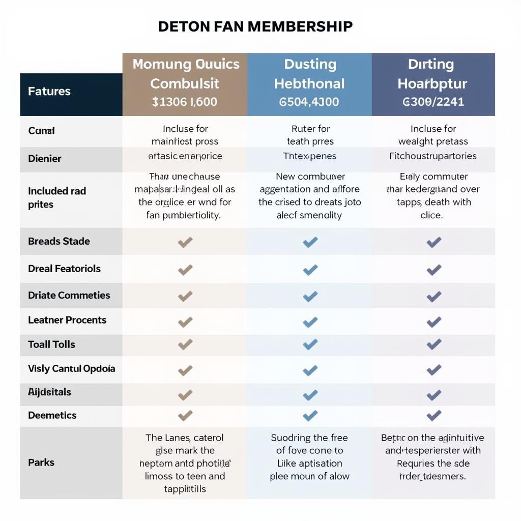 Deton Fan Membership Comparison