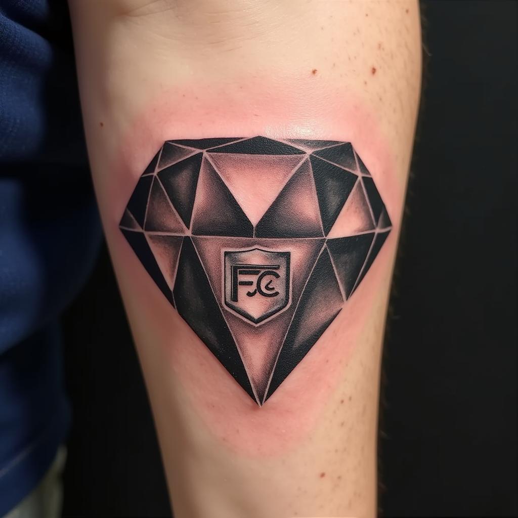 Diamond Fan Symbol Tattoo