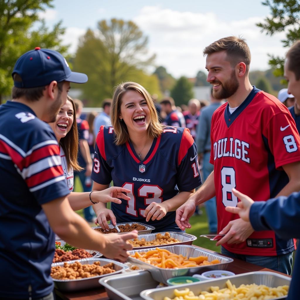 Die-hard fans engaging in game-day rituals