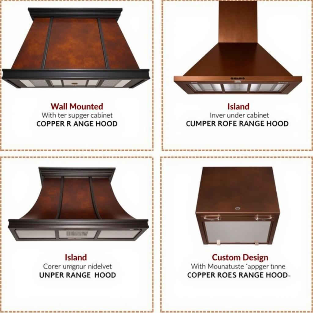 Various Types of Copper Range Hoods