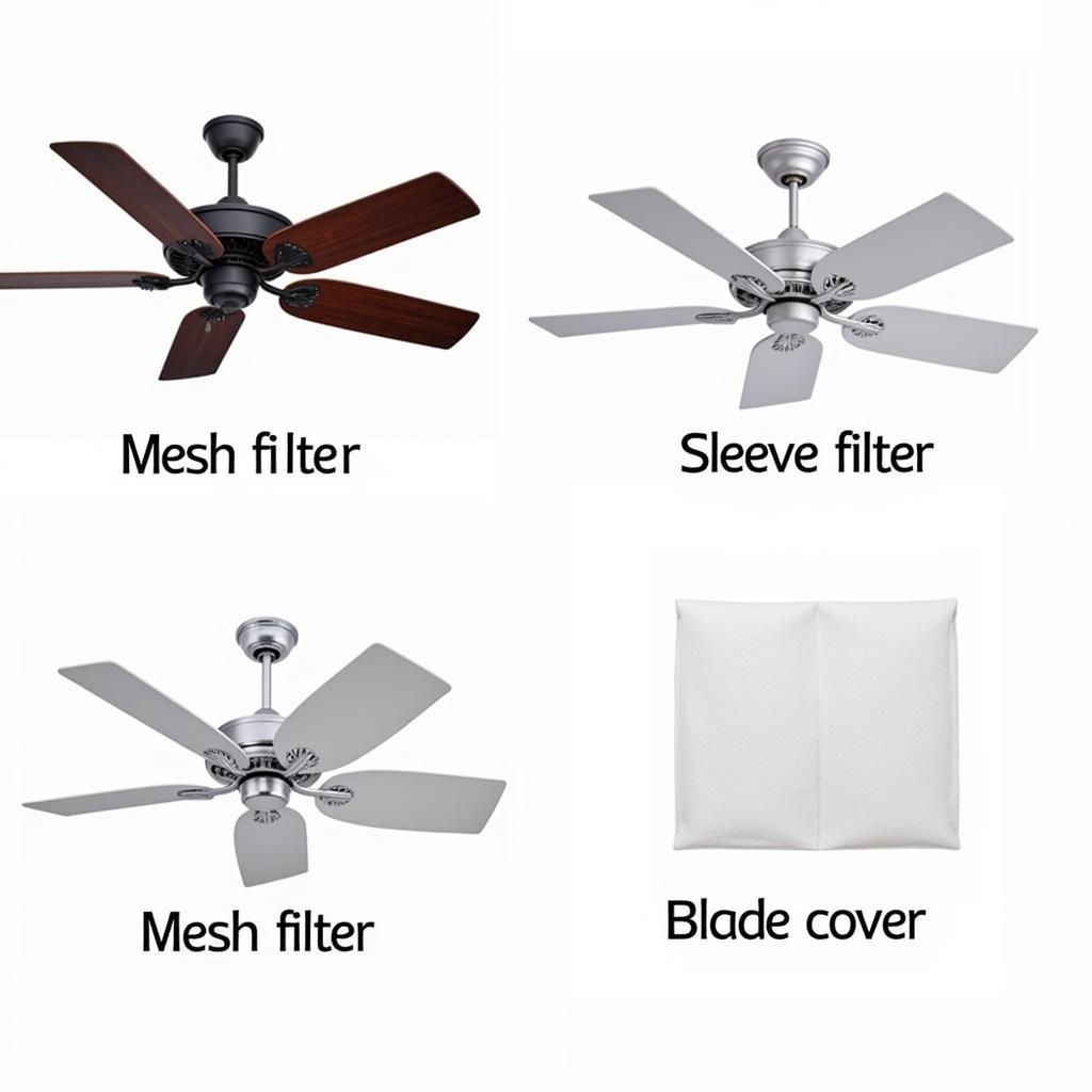 Various Ceiling Fan Dust Filter Designs