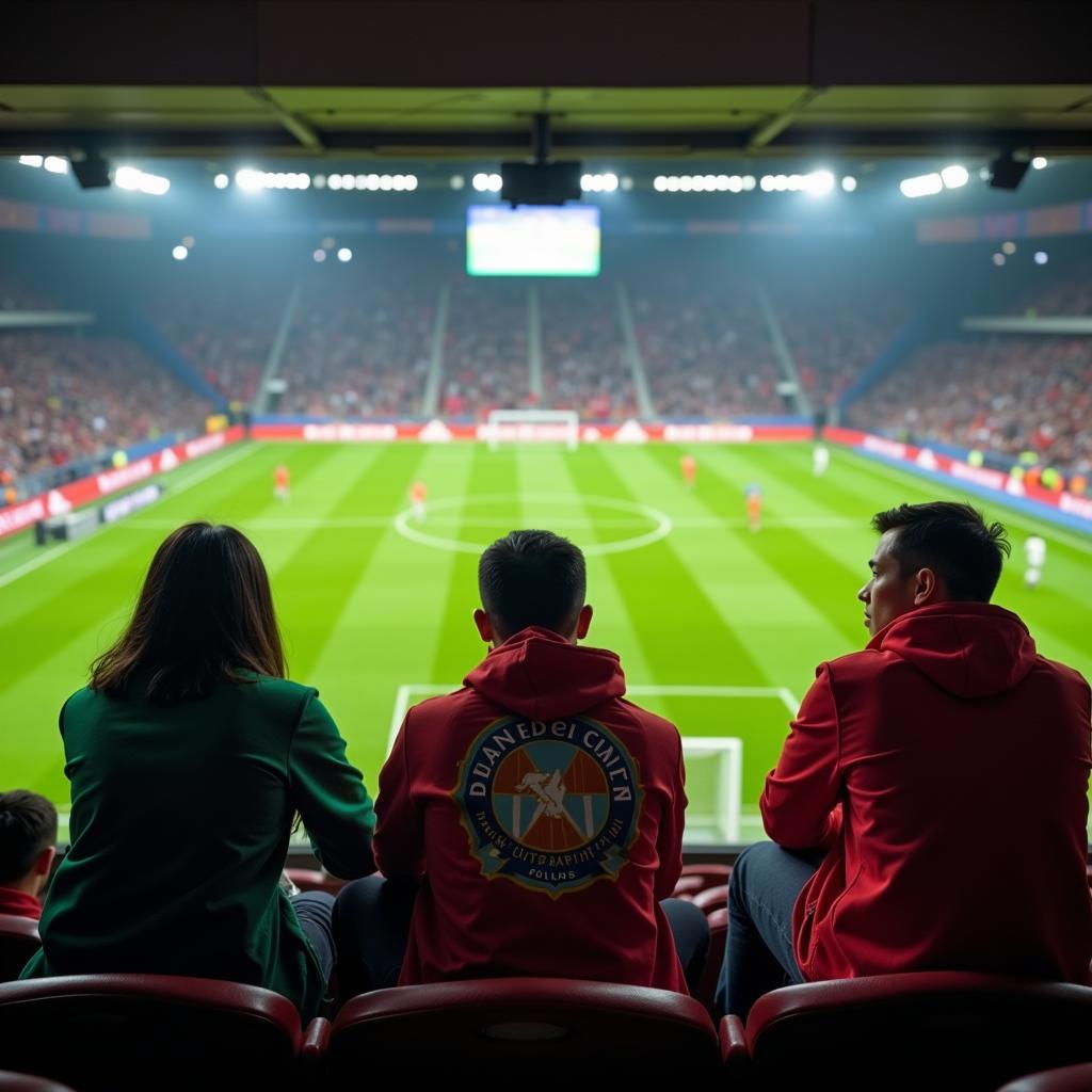 Dilraba Dilmurat watching a football match