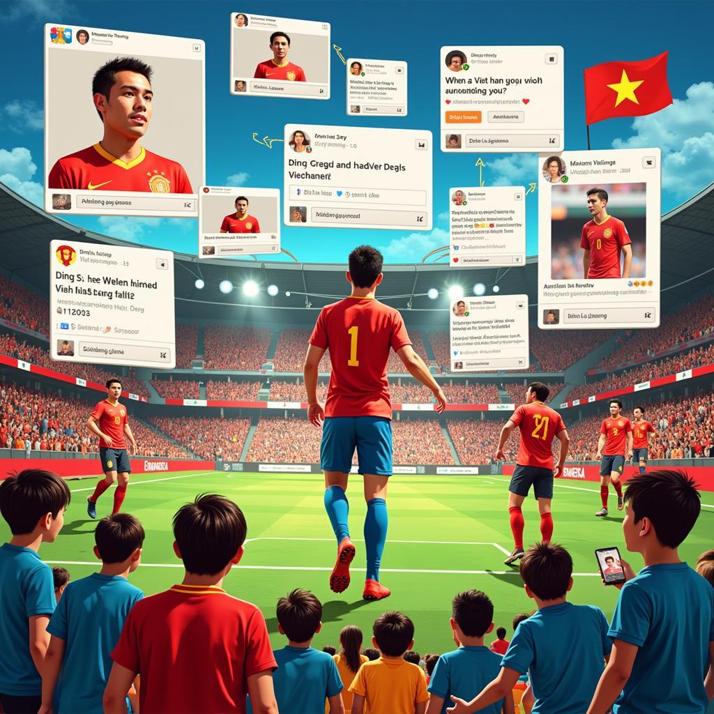 Vietnamese Football Fan Community on Dinh La Thang's Fan Page