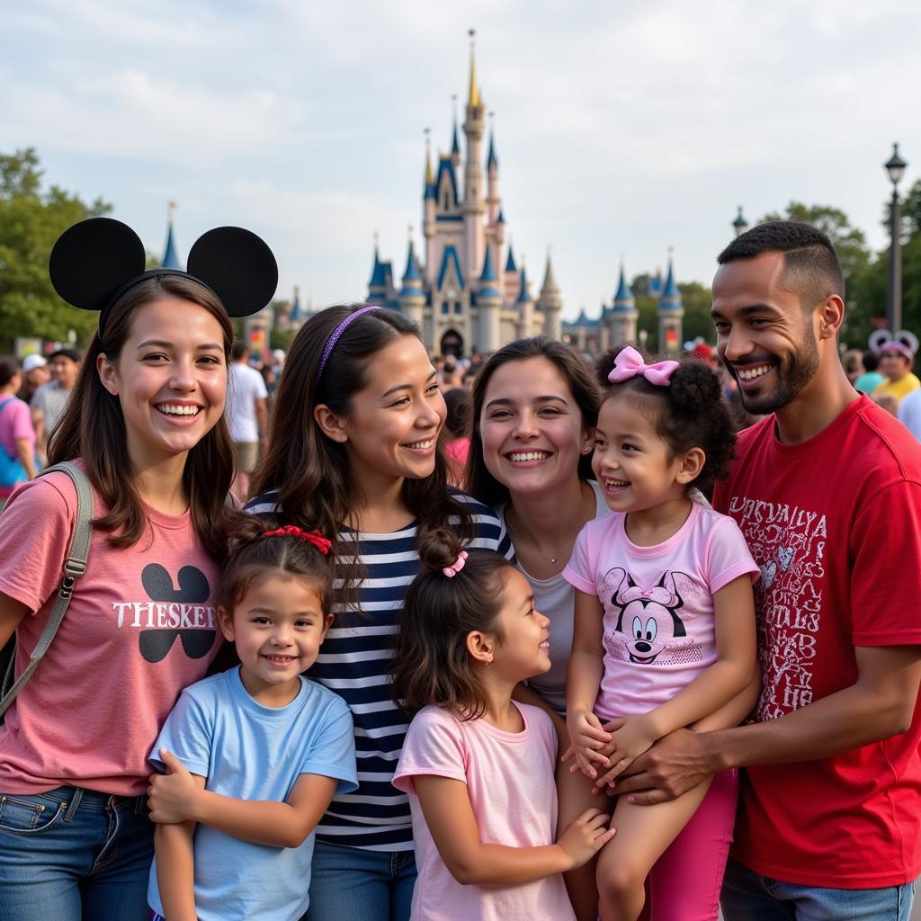 Disney fans enjoying a day at the park