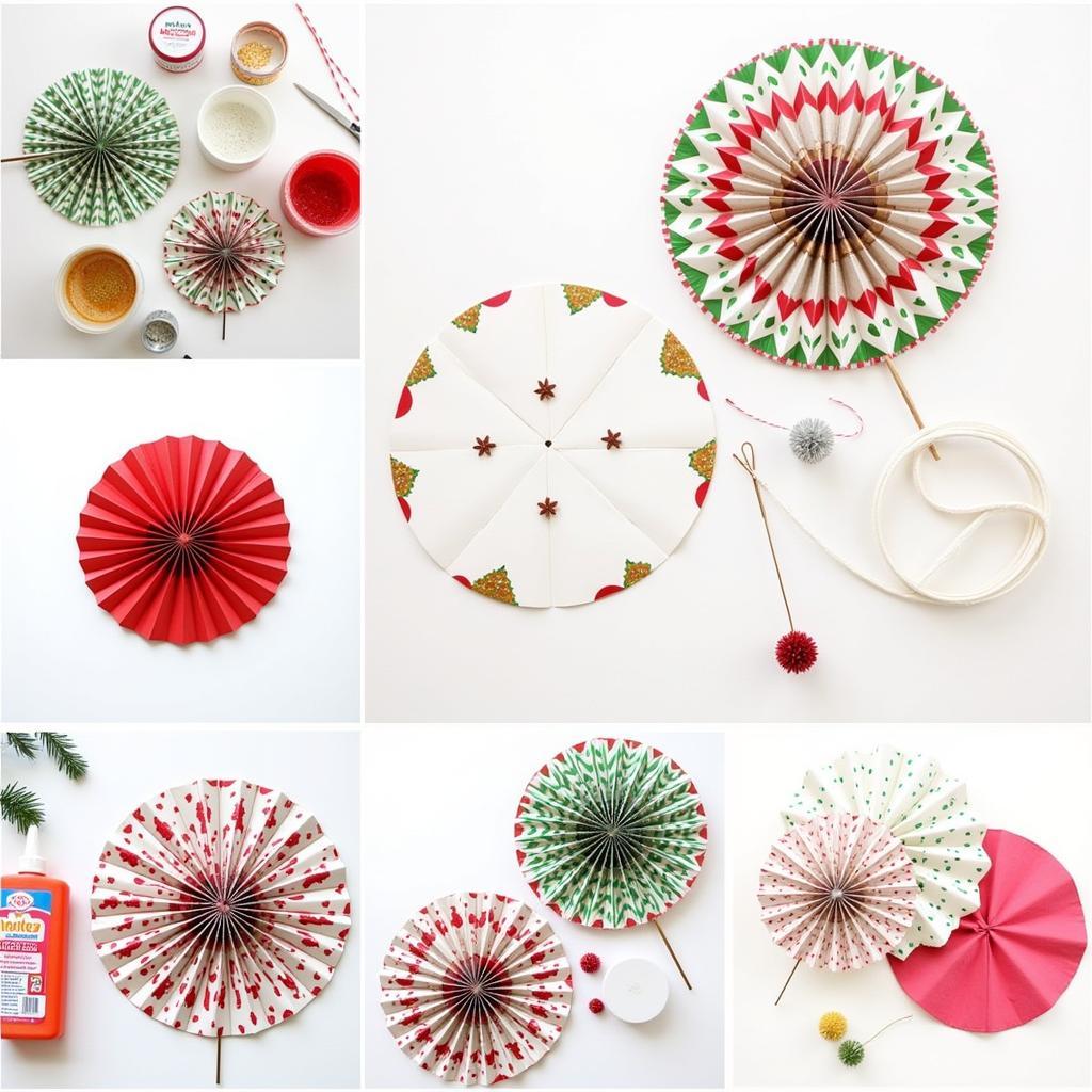 DIY Christmas Paper Fans