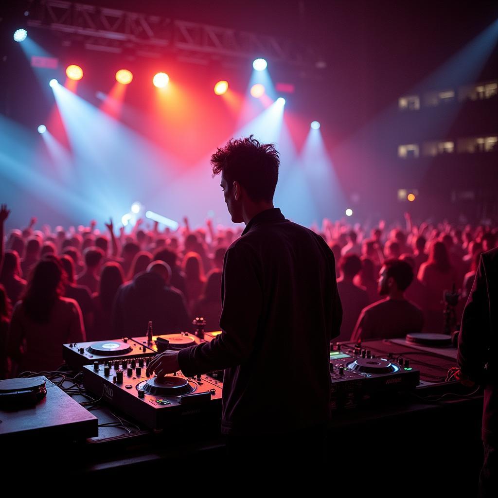 DJ Prince Mixing Live at a Concert