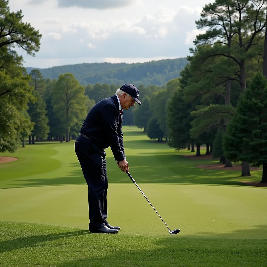 Donald Trump on a Golf Course