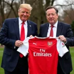 Donald Trump and Piers Morgan with an Arsenal Shirt