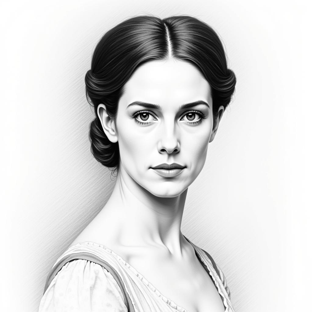 Downton Abbey fan art portrait of Lady Mary Crawley