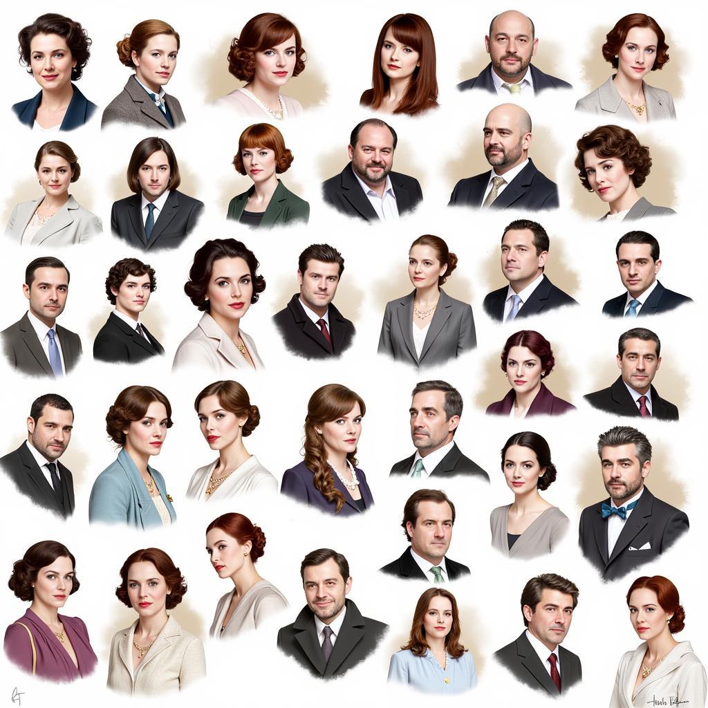 Downton Abbey Character Portraits Fan Art