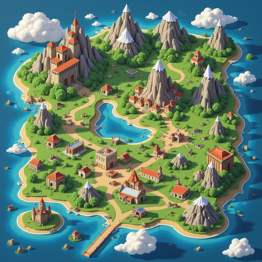 Dragon Ball RPG Fan Game World Map