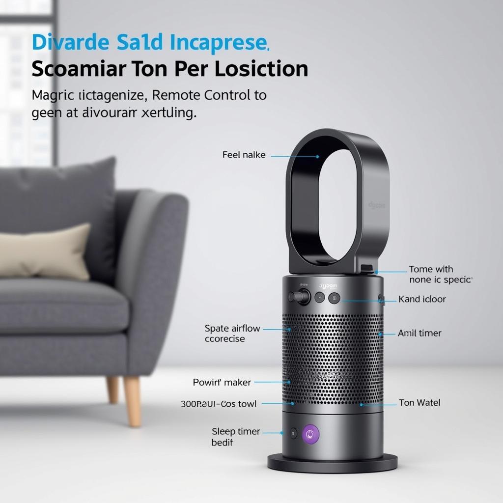 Dyson AM08 Fan Remote Control Functions and Features