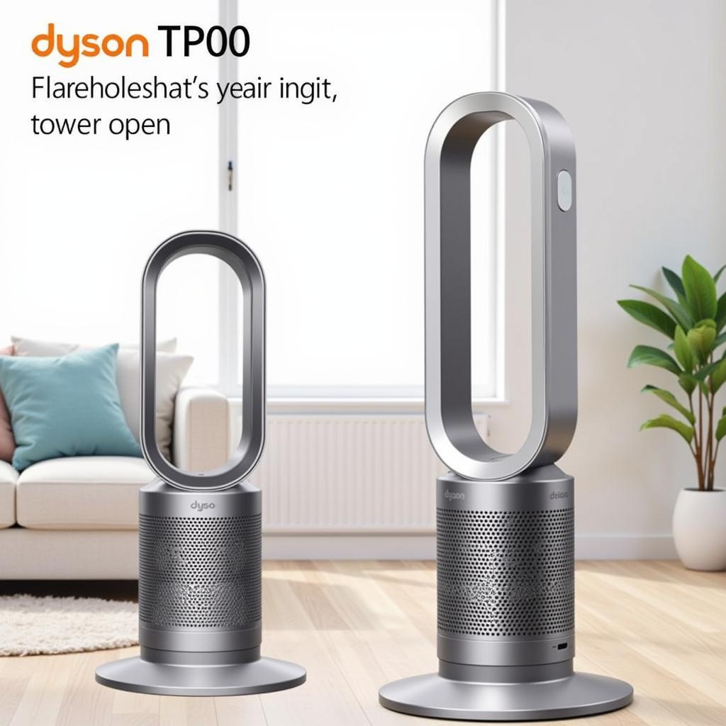 Dyson TP00 bladeless design for safety and aesthetics