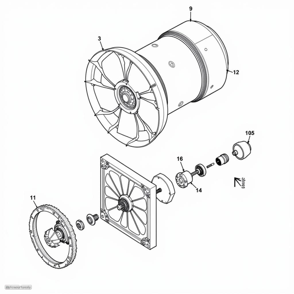 EBM A2E250-AD05-05 Fan Diagram