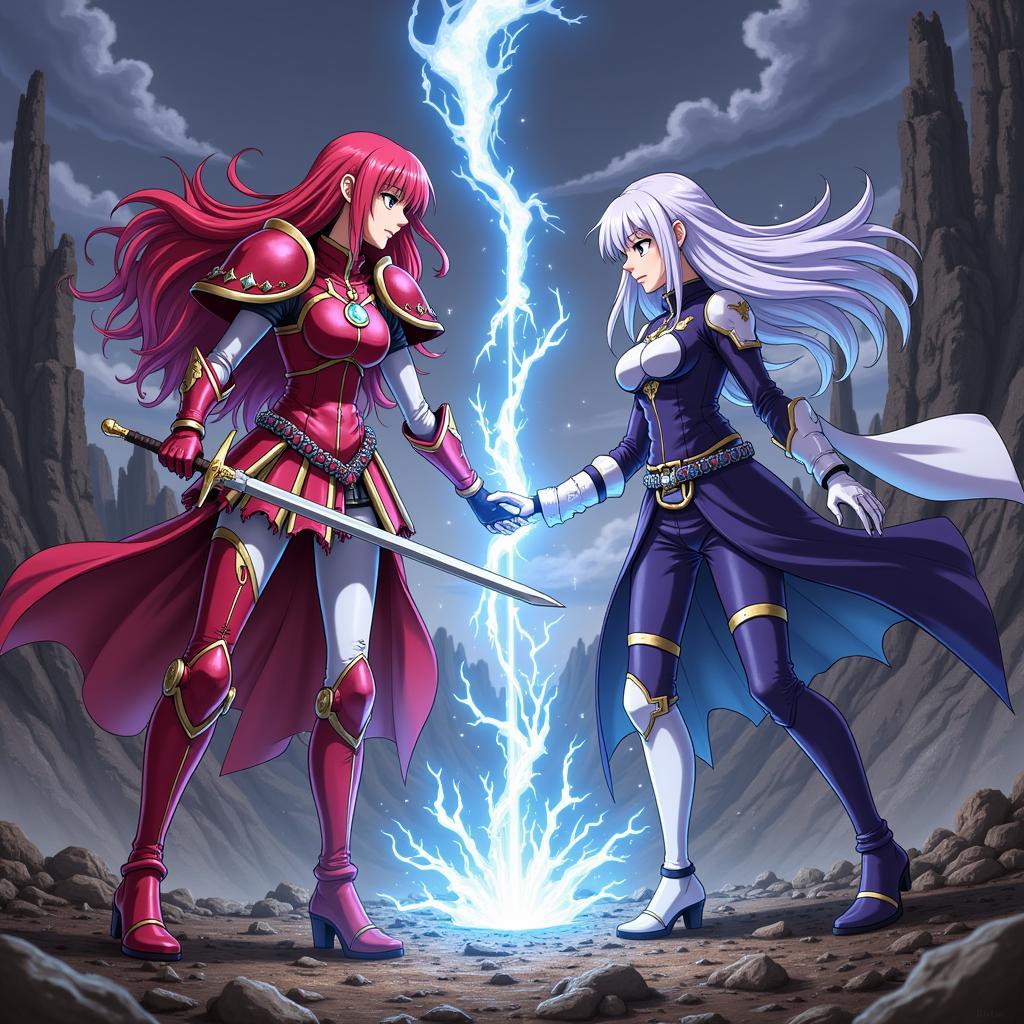 Eileen and Erza Confrontation Fan Art