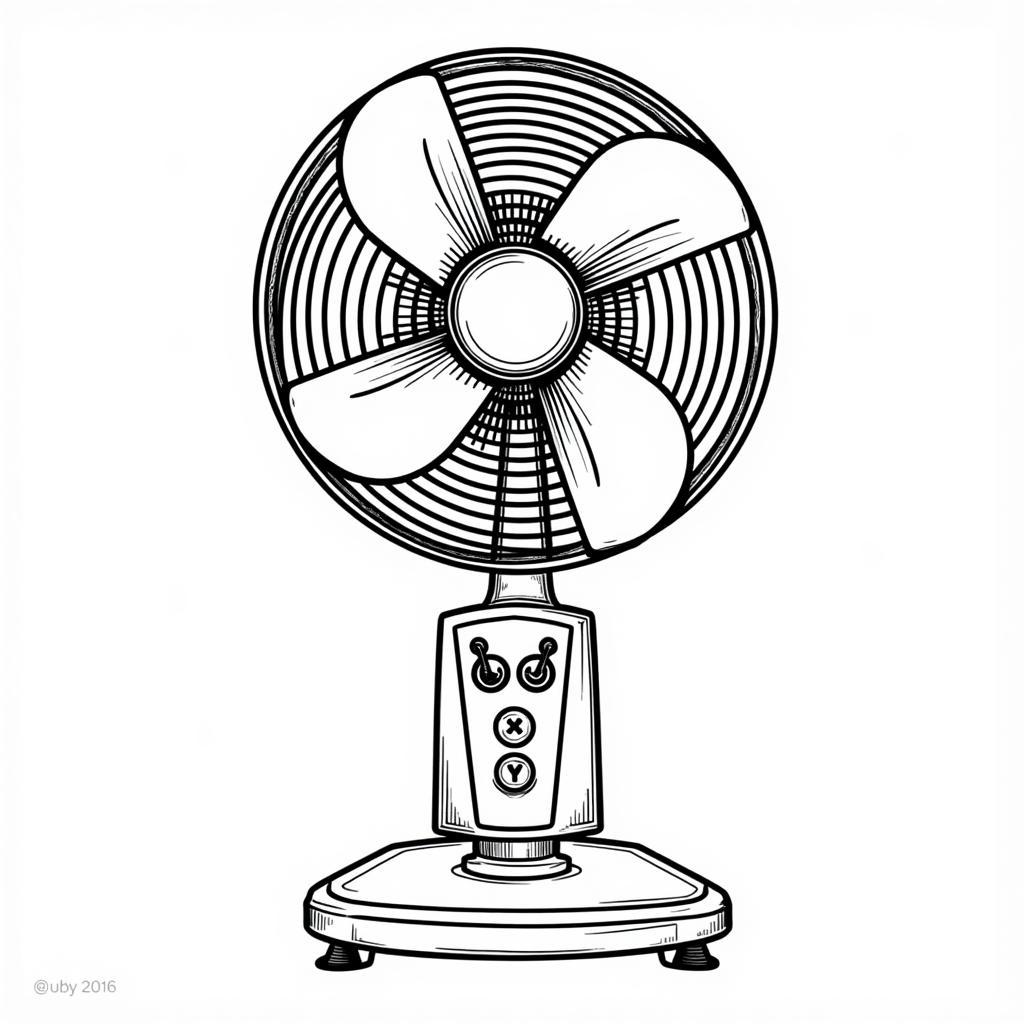 Electric Fan Coloring Page