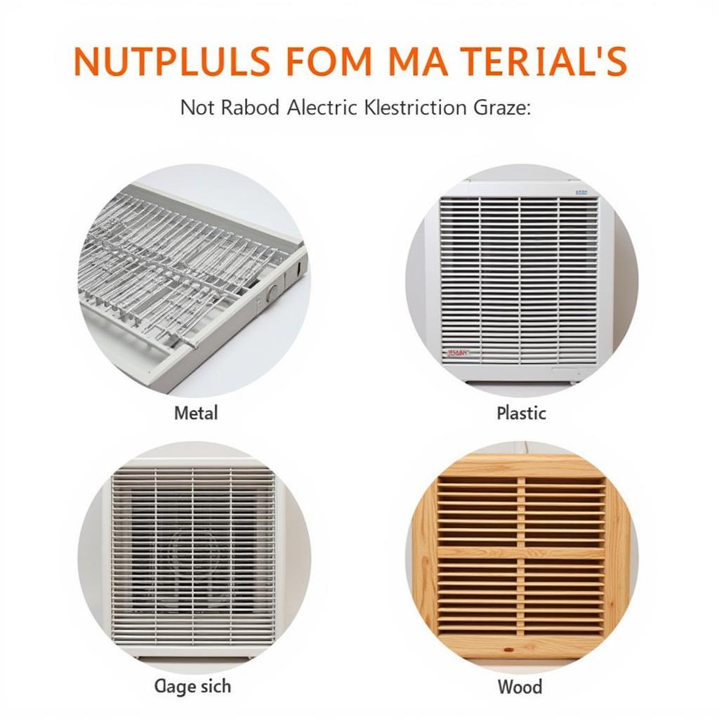 Electric Fan Line Grill Materials