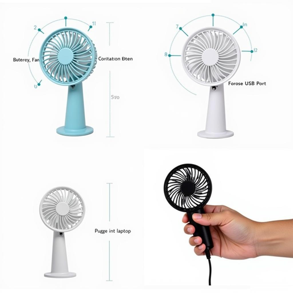 Different Electric Hand Fan Types: Battery, Rechargeable, USB, and Mini