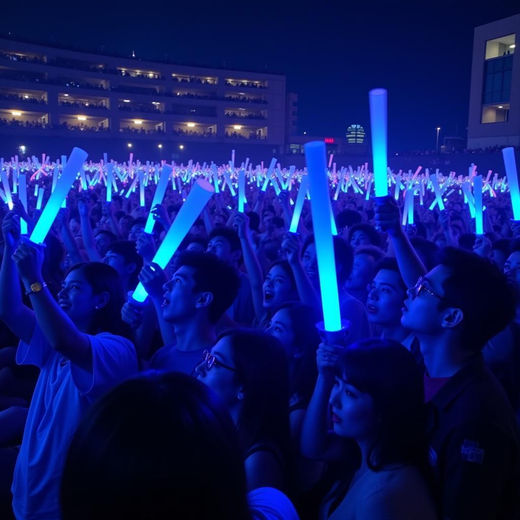 Elf Fans Cheering at Super Junior Concert