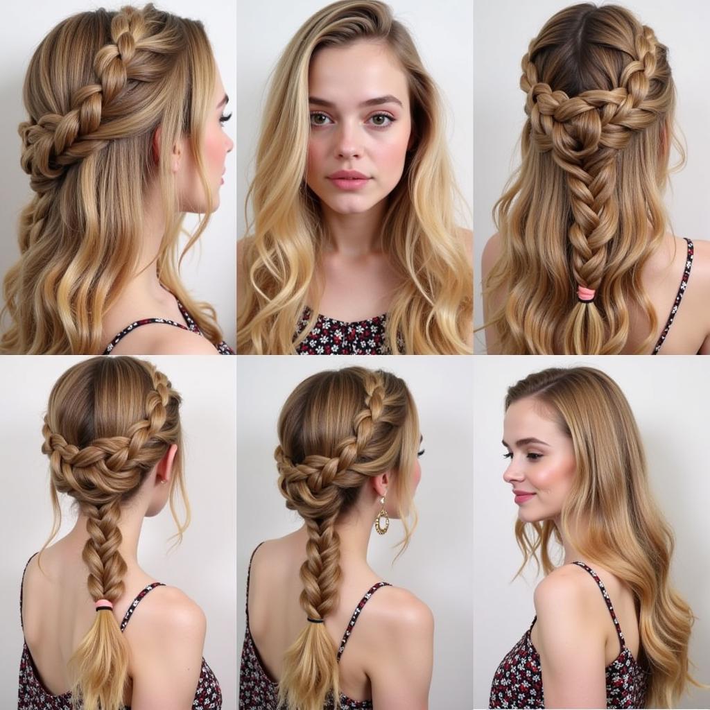 Elle Fanning's Braided Hairstyles: Romantic and Elegant