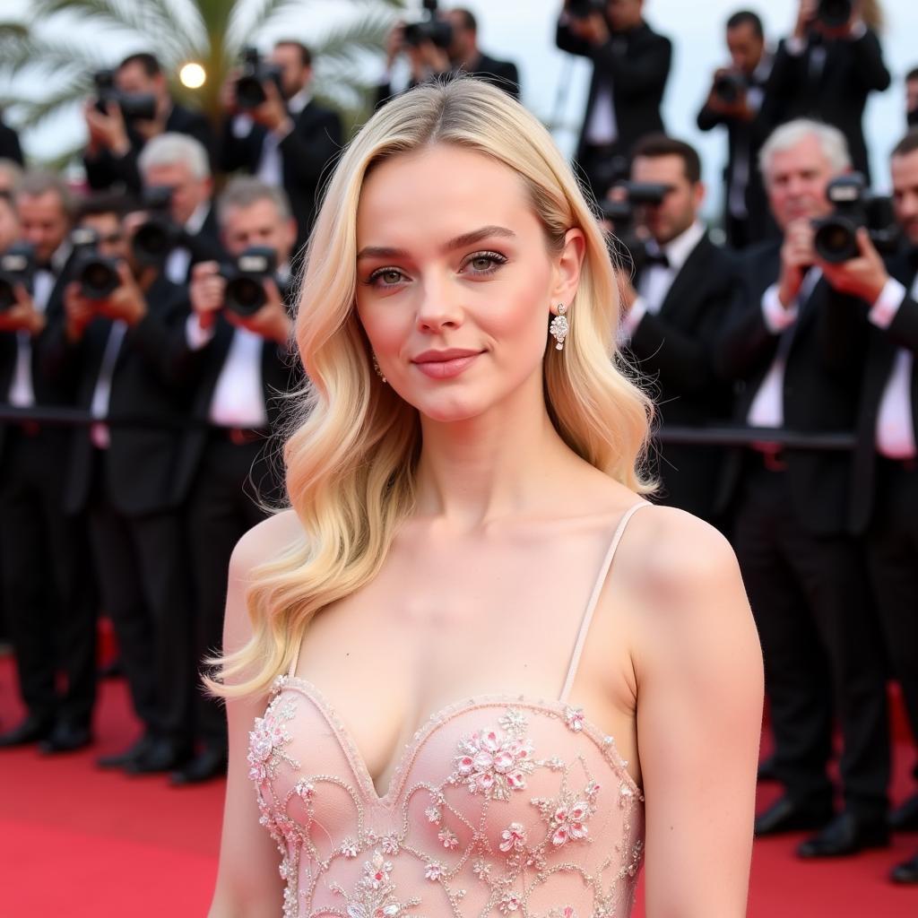 Elle Fanning in Zuhair Murad at Cannes 2016