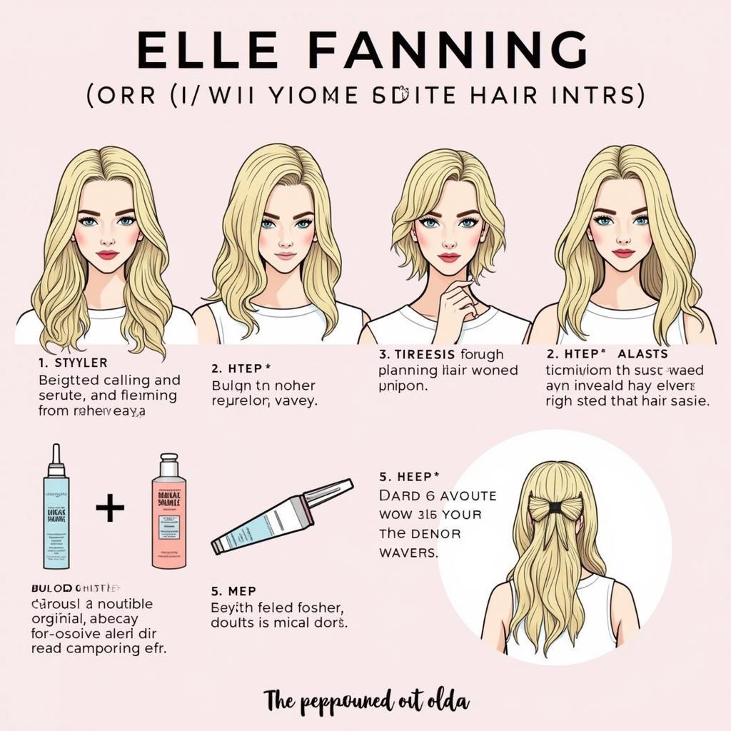 Elle Fanning Wavy Hairstyle Tutorial